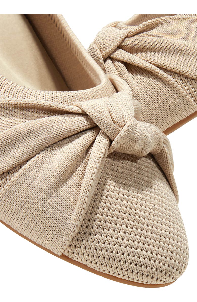 VIVAIA Almond-Toe Knotted Flats, Alternate, color, Almond