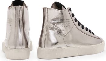 AllSaints Tana Metallic Leather High Top Sneaker (Women