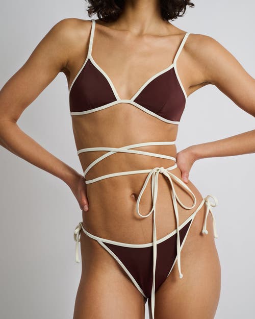 Onia Soleil Bikini Top In Rum/egret