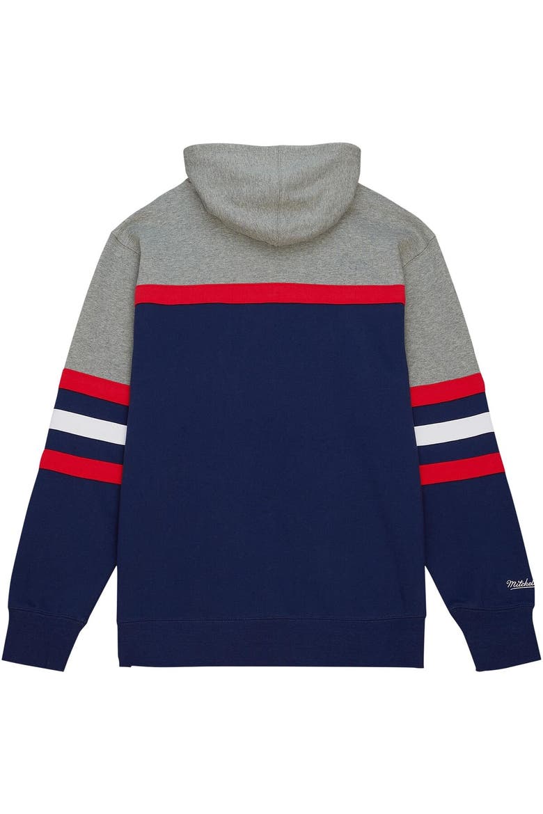 Men's Mitchell & Ness Navy/Gray Washington Capitals Head Coach Pullover Hoodie, Alternate, color, Navy