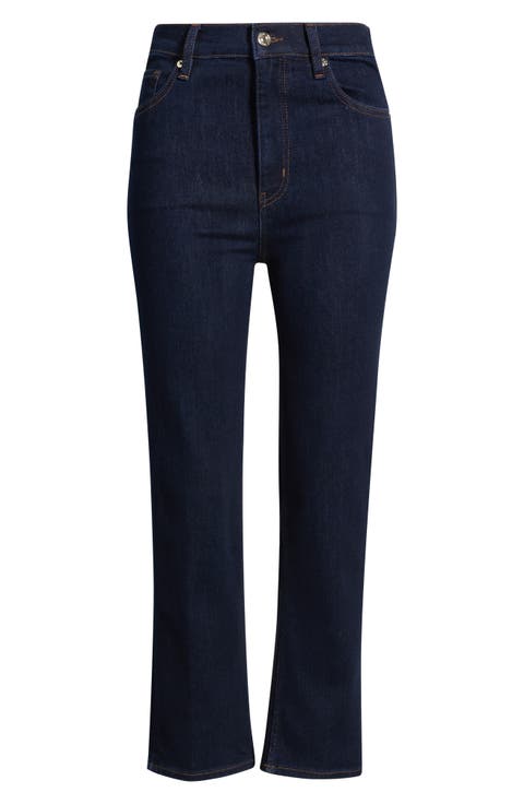 Pixie Le Sleek Straight High Waist Ankle Straight Leg Jeans