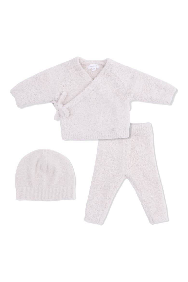 Chenille Wrap Top, Pants & Hat Set, Main, color, NATURAL