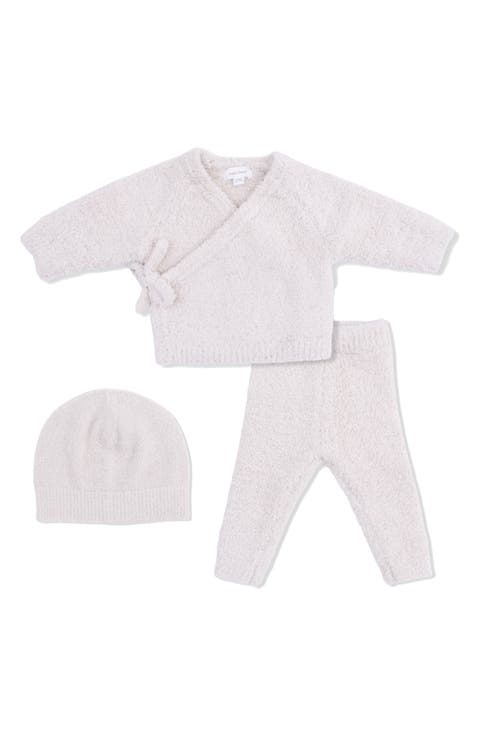 Chenille Wrap Top, Pants & Hat Set