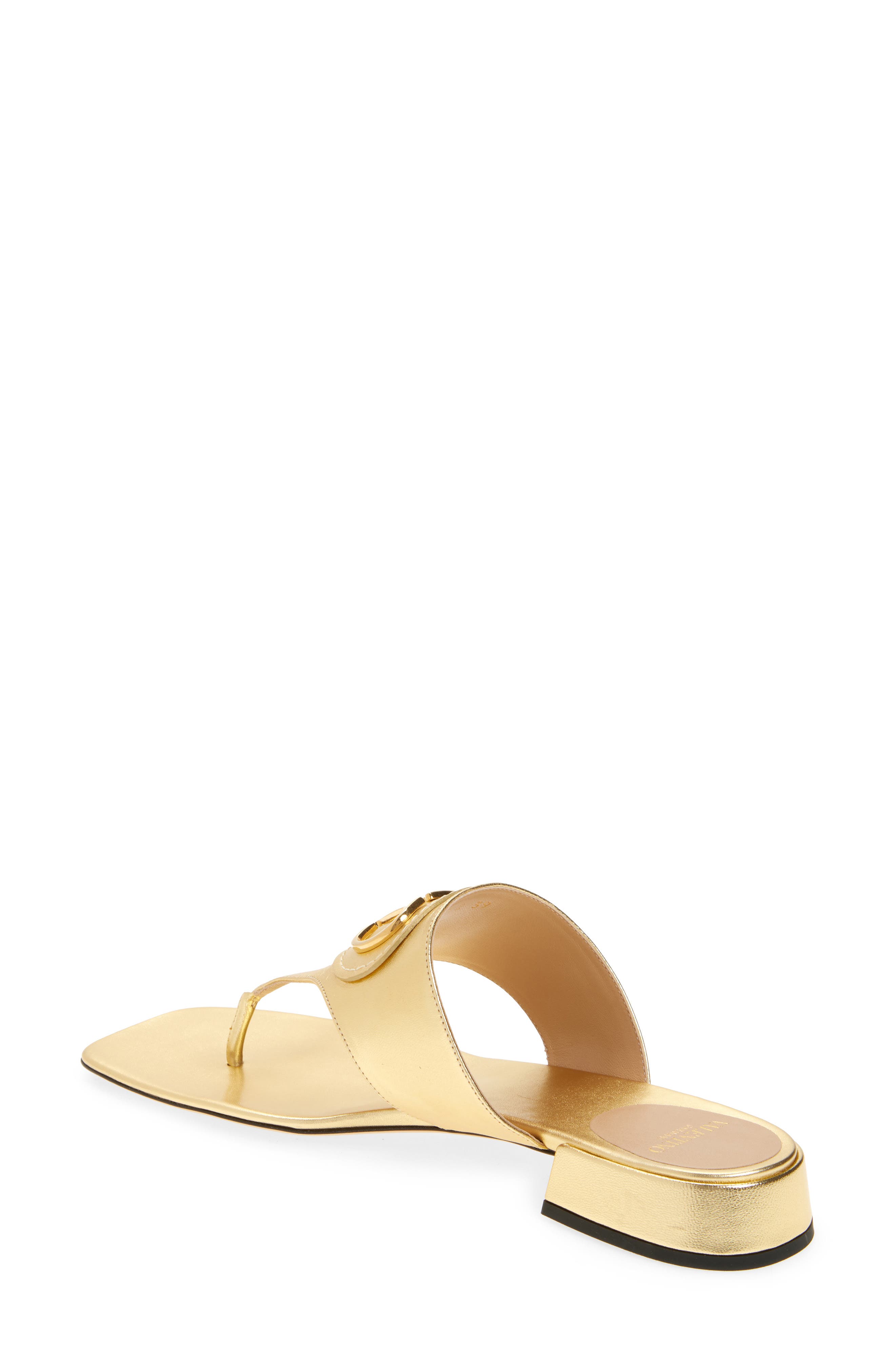 Valentino Garavani VLOGO Sandal, Alternate, color, Antique Brass
