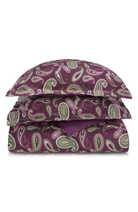Cotton Flannel Paisley Duvet Set