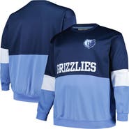 FANATICS Men's Fanatics Branded Navy/Light Blue Memphis Grizzlies Big & Tall Split Pullover Sweatshirt