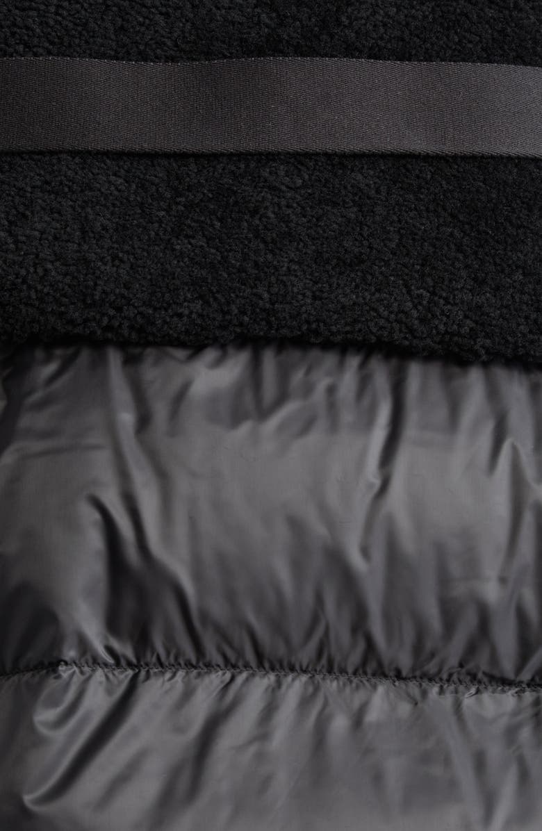 Moncler x Rick Owens Cyclopic Genuine Shearling Trim Down Puffer Jacket, Alternate, color, 