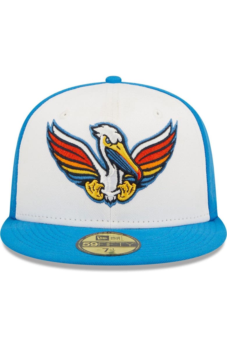 New Era Men's New Era White/Royal Pelicanos de Myrtle Beach Copa De La Diversion 59FIFTY Fitted Hat, Alternate, color, Royal