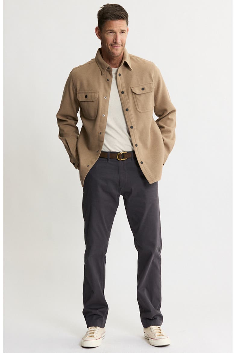 Knit Shirt Jacket, Alternate, color, KHAKI