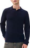 rag & bone Crawford Long Sleeve Wool & Cashmere Sweater Polo