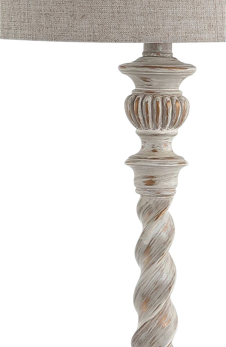 JONATHAN Y Regent 33" Rustic Resin LED Table Lamp, White Wash, Alternate, color, White Wash