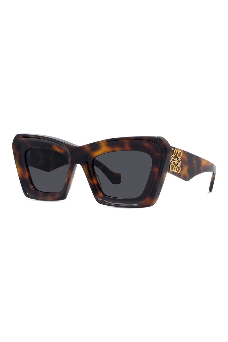 Anagram 52mm Cat Eye Sunglasses, Alternate, color, DARK HAVANA / SMOKE