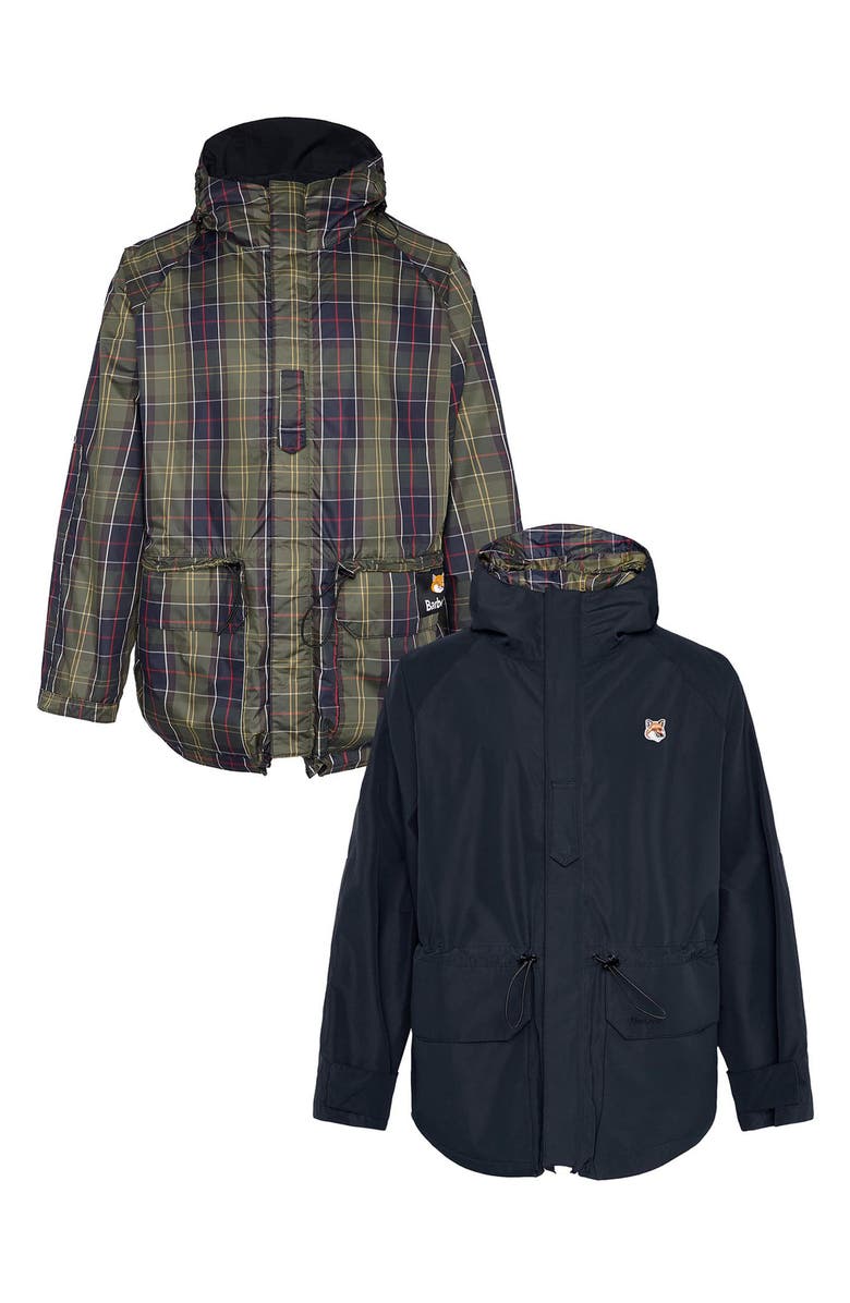 Barbour x Maison Kitsuné Military Waterproof Reversible Jacket, Alternate, color,