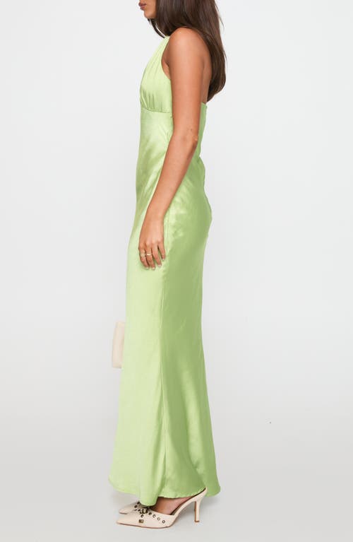 Princess Polly Gloriana Satin Halter Maxi Dress In Green