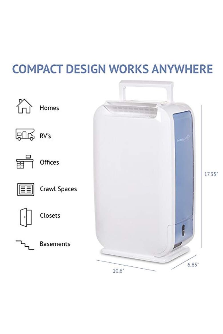 13-Pint Small-Area DesIccant Dehumidifier for Bedroom or Bathroom for Spaces Up to 270 Sq Ft, Alternate, color, White