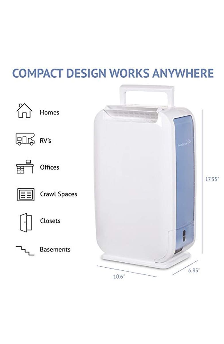 Ivation 13-Pint Small-Area DesIccant Dehumidifier for Bedroom or Bathroom for Spaces Up to 270 Sq Ft, Alternate, color, White
