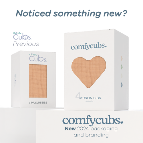 Comfy Cubs Muslin Bibs In Caramel
