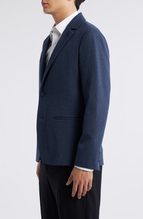 Mizzen + Main Mizzen+main Watson Microcheck Wrinkle Resistant Stretch Flannel Sport Coat In Blue