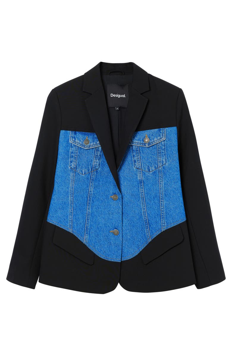 Desigual Hybrid Trucker Blazer, Alternate, color,