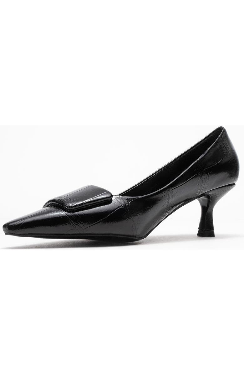 Prologue Shoes Marcia Buckle Pointed Toe Pump, Alternate, color, Black Printed