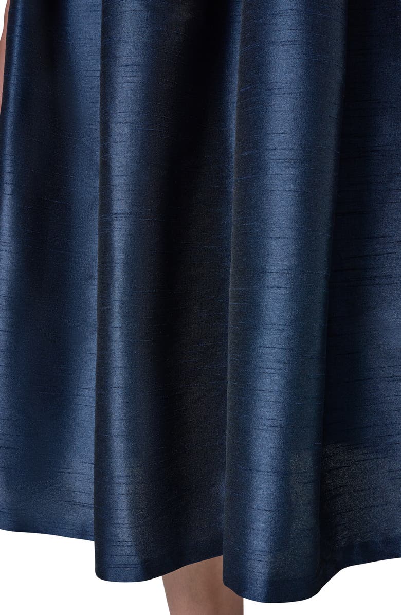 Donna Karan New York Off the Shoulder Dupioni Cocktail Dress, Alternate, color, Nightfall