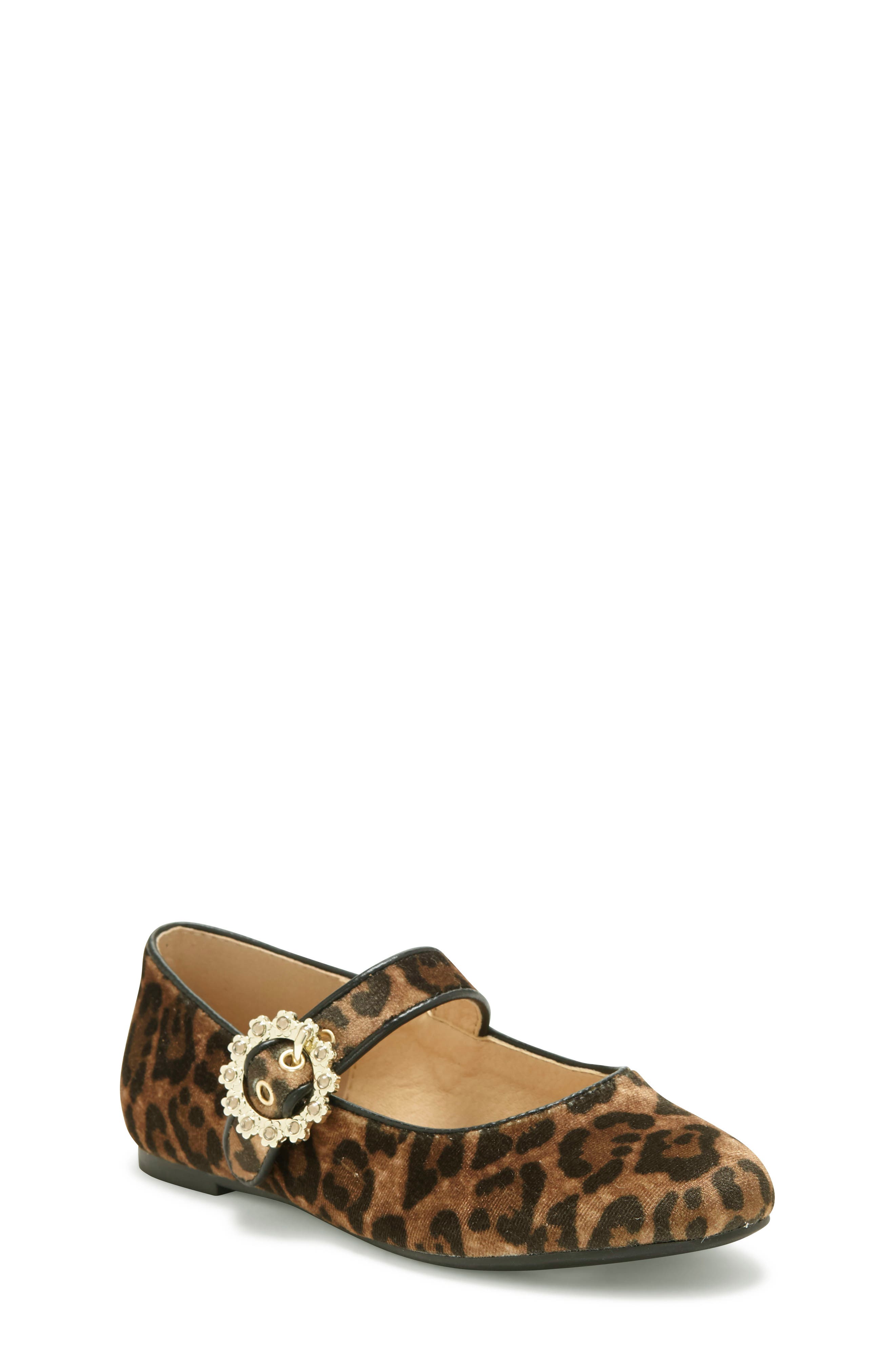 Mary Jane Flat, Main, color, NATURAL VELVET LEOPARD