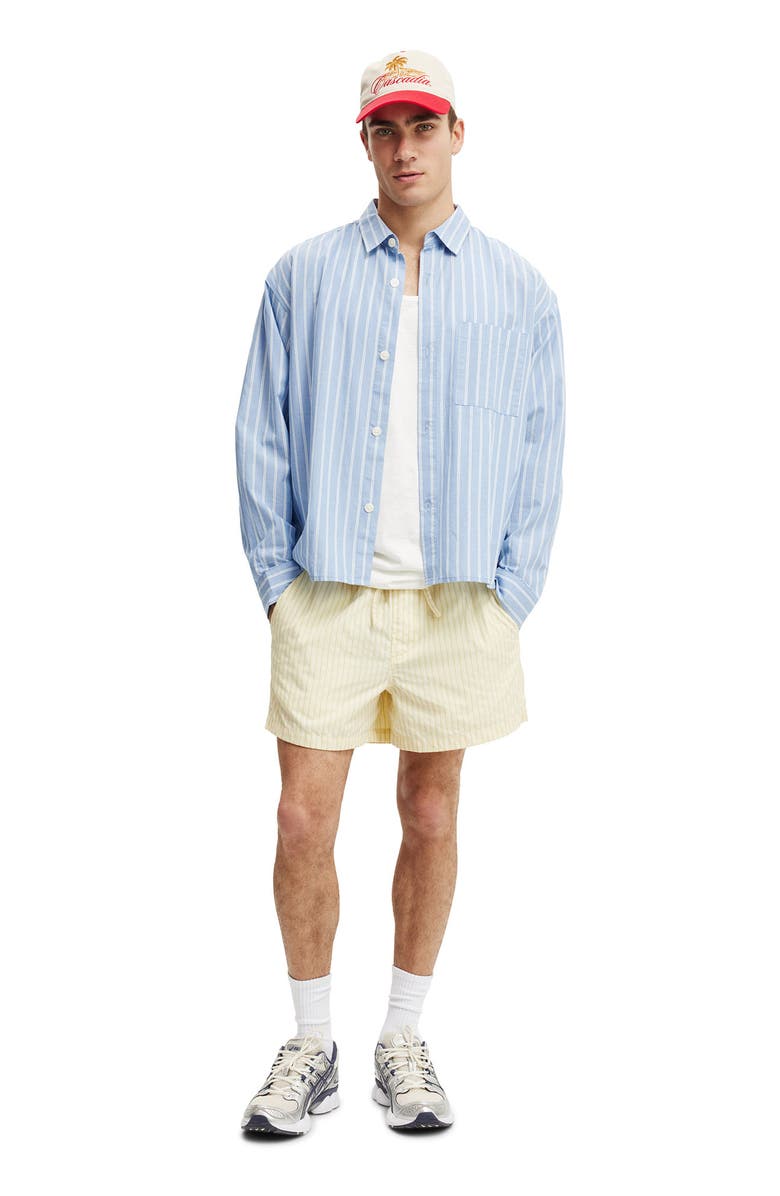 Cotton On Men's Short Short, Alternate, color, Yellow Stripe