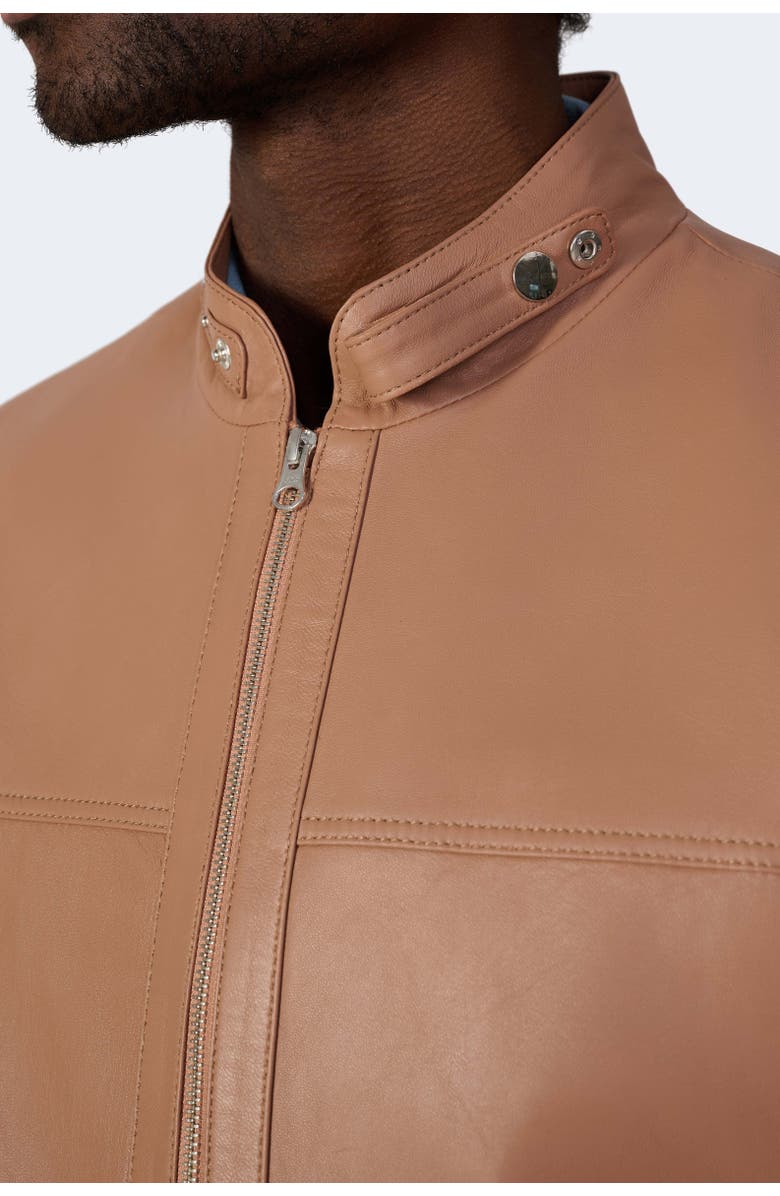 Furniq UK Rafe Leather Jacket, Alternate, color, Mocha Mousse