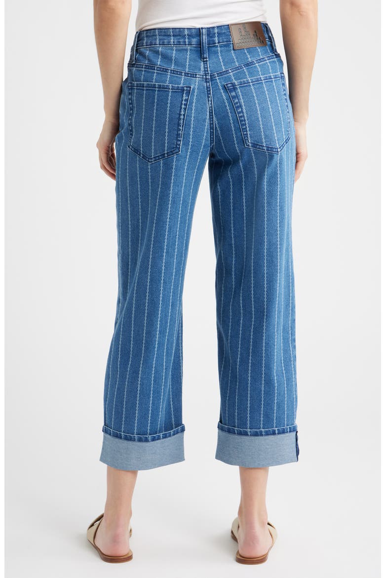 Five-Pocket Cuffed Straight Leg Jeans, Alternate, color, INDIGO