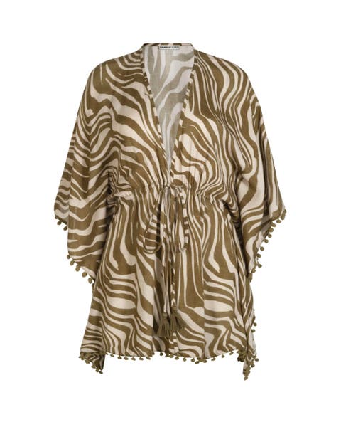 Audrey Short Drawstring Caftan Cover-Up