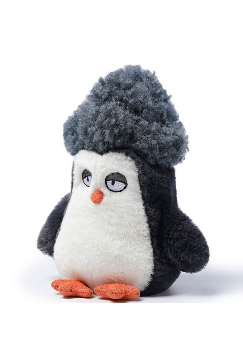 7 Inch Afro Hair Penguin Weighted Stuffed Animal, Alternate, color, Multicolored
