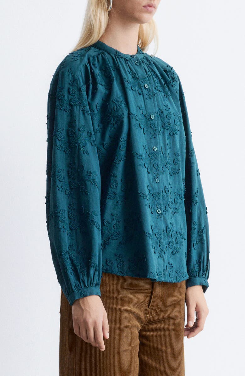 
Other Stories Floral Appliqué Blouse, Alternate, color, Turquoise Dark