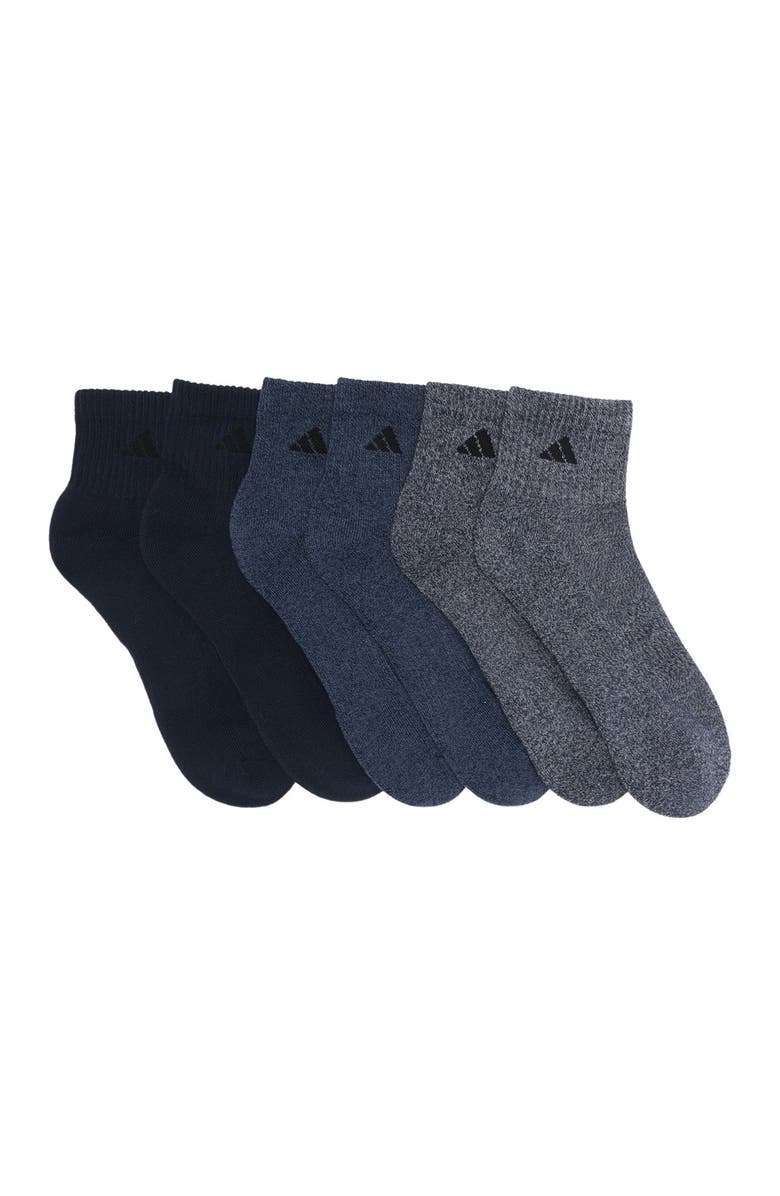 adidas Climalite Cushioned Performance Quarter Socks - Pack of 6, Main, color,