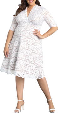 Kiyonna Bella Lace Fit & Flare Dress