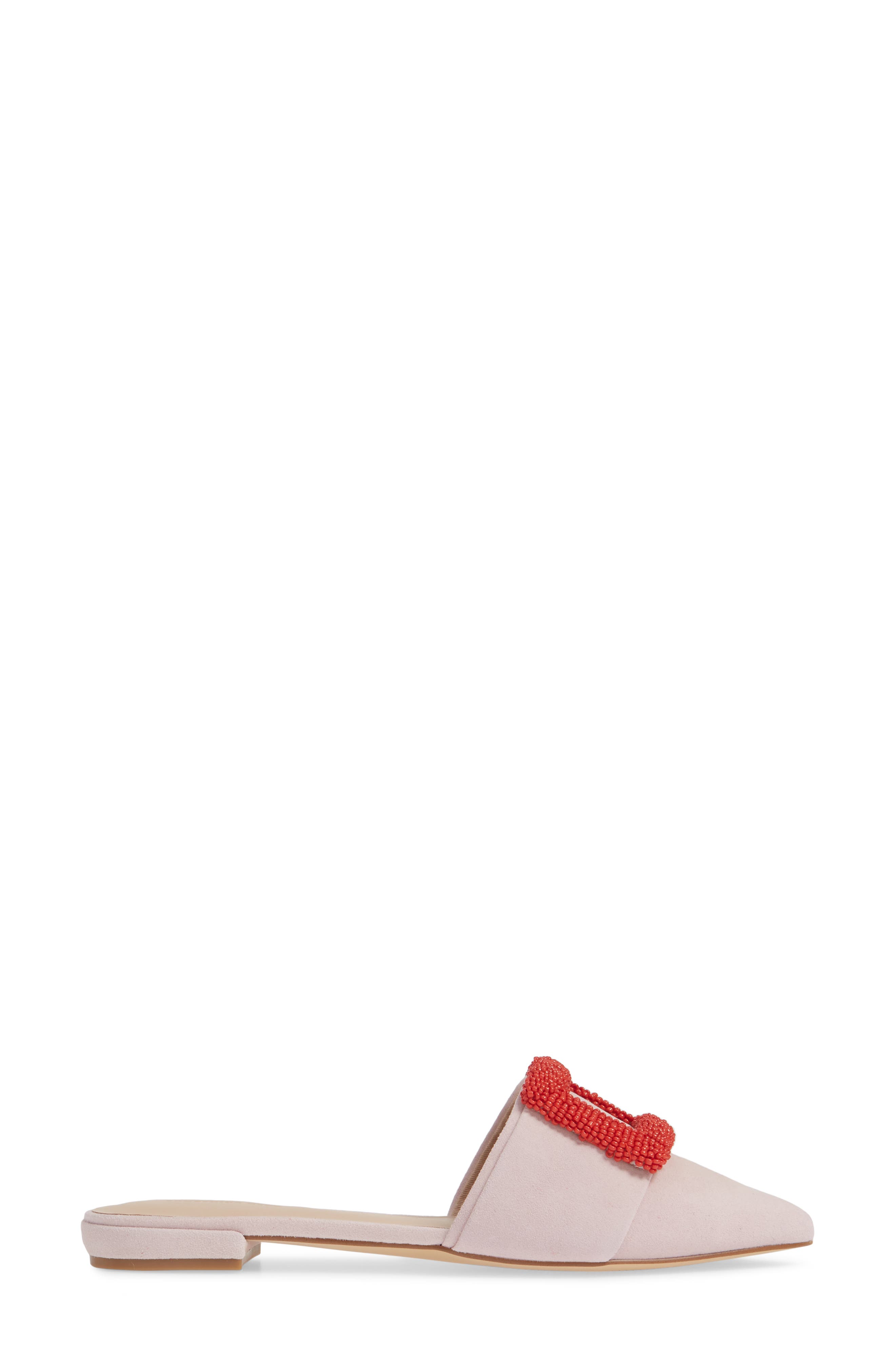 Portia Buckle Mule (Nordstrom Exclusive), Alternate, color, PINK SUEDE