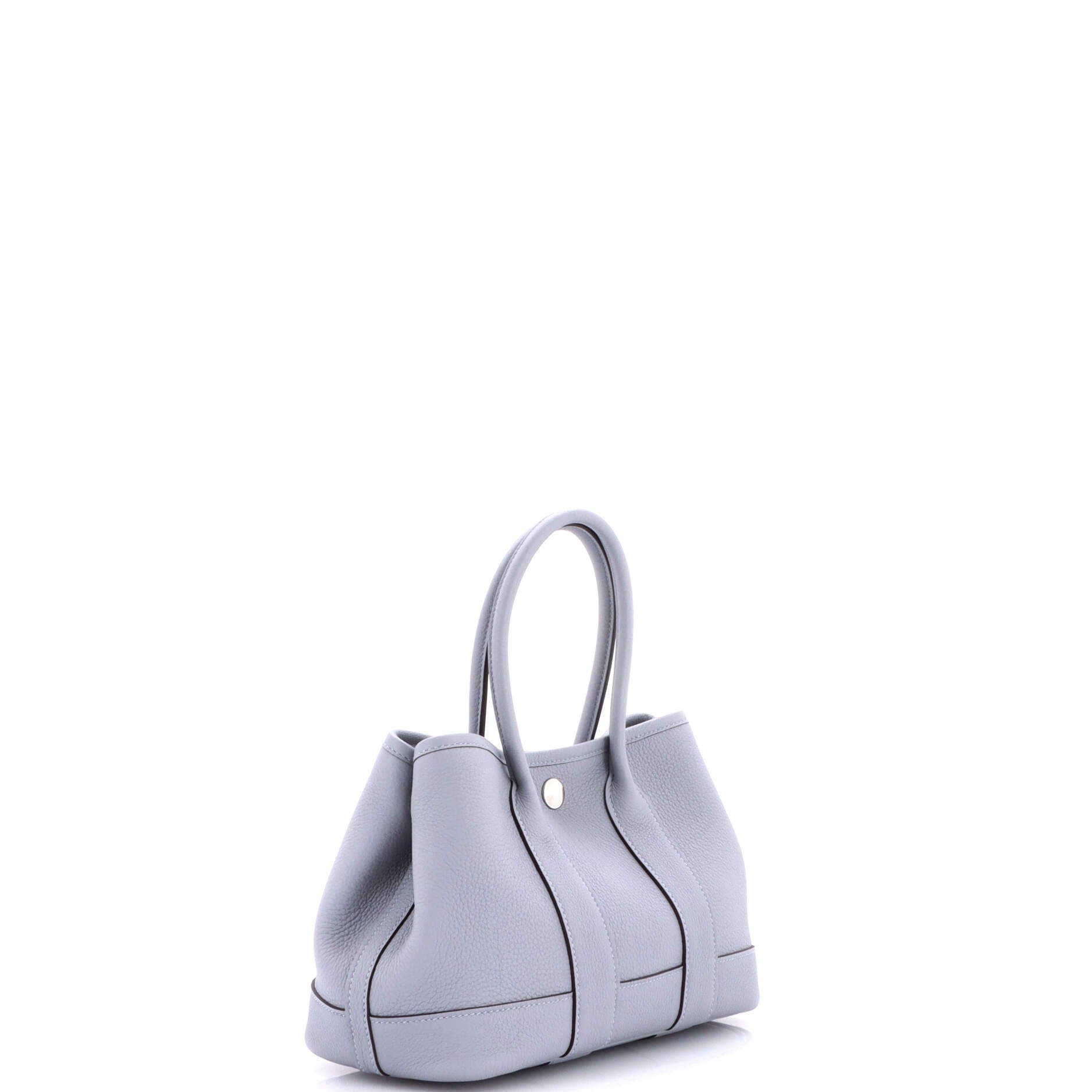 Pre-Owned Hermes Neo Garden Party Tote Leather 23, Alternate, color, Gris Pantin