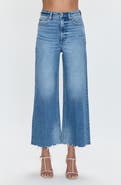 Pistola Lana Raw Hem Ankle Wide Leg Jeans