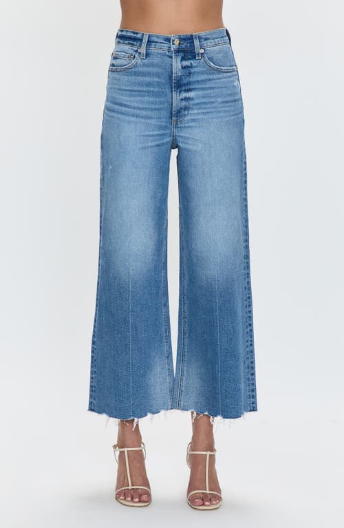 Pistola Lana Raw Hem Ankle Wide Leg Jeans In Rhythm Vintage