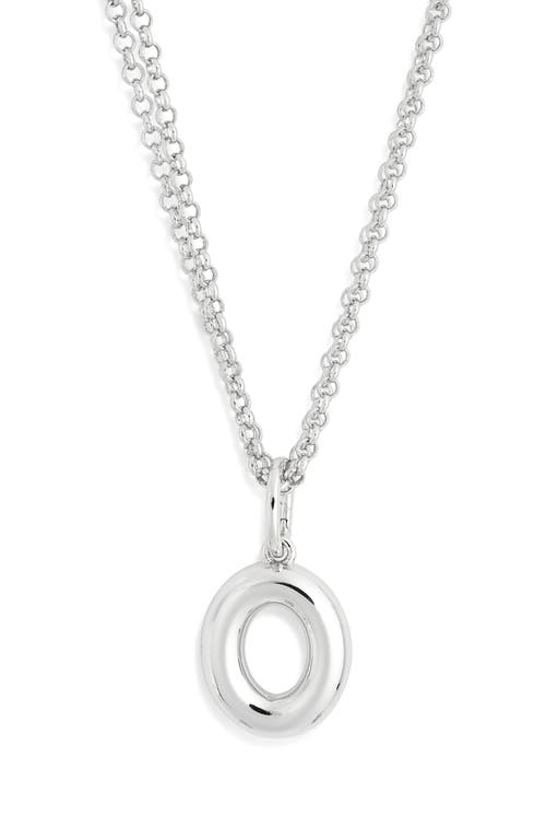 Leith Lowercase Initial Bubble Pendant Necklace In Silver