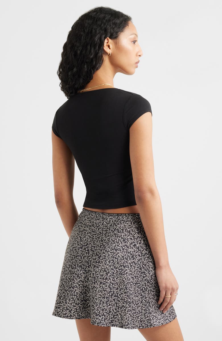 BP. Square Neck Baby Tee, Alternate, color, Black