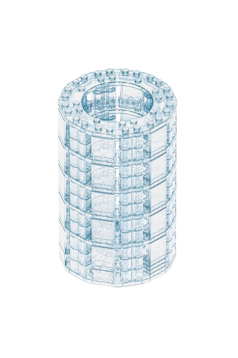 Bricktanicals Crystal Vase Building Set, Alternate, color, White