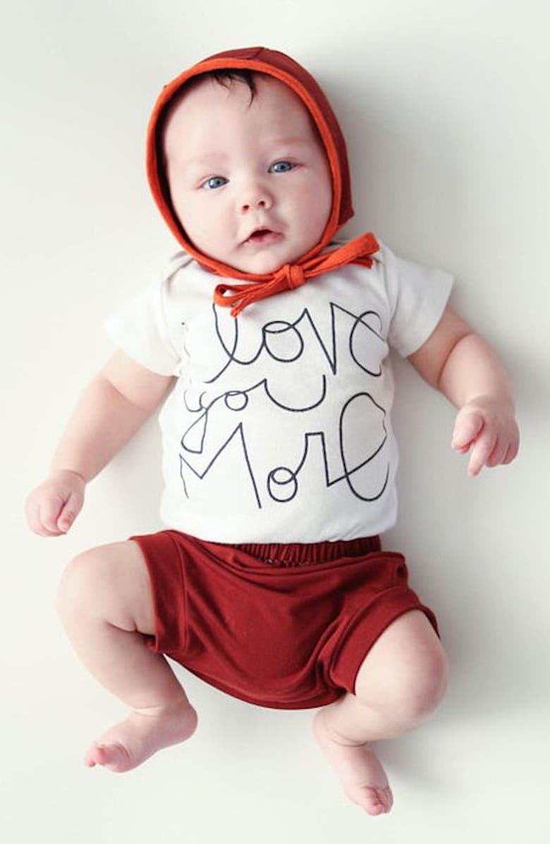 Tenth & Pine Love You More Organic Cotton Bodysuit, Alternate, color,