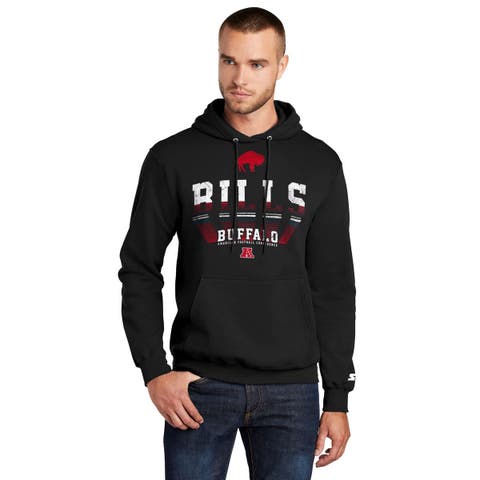 Men's Starter  Black Buffalo Bills Retro Fleece Pullover Hoodie