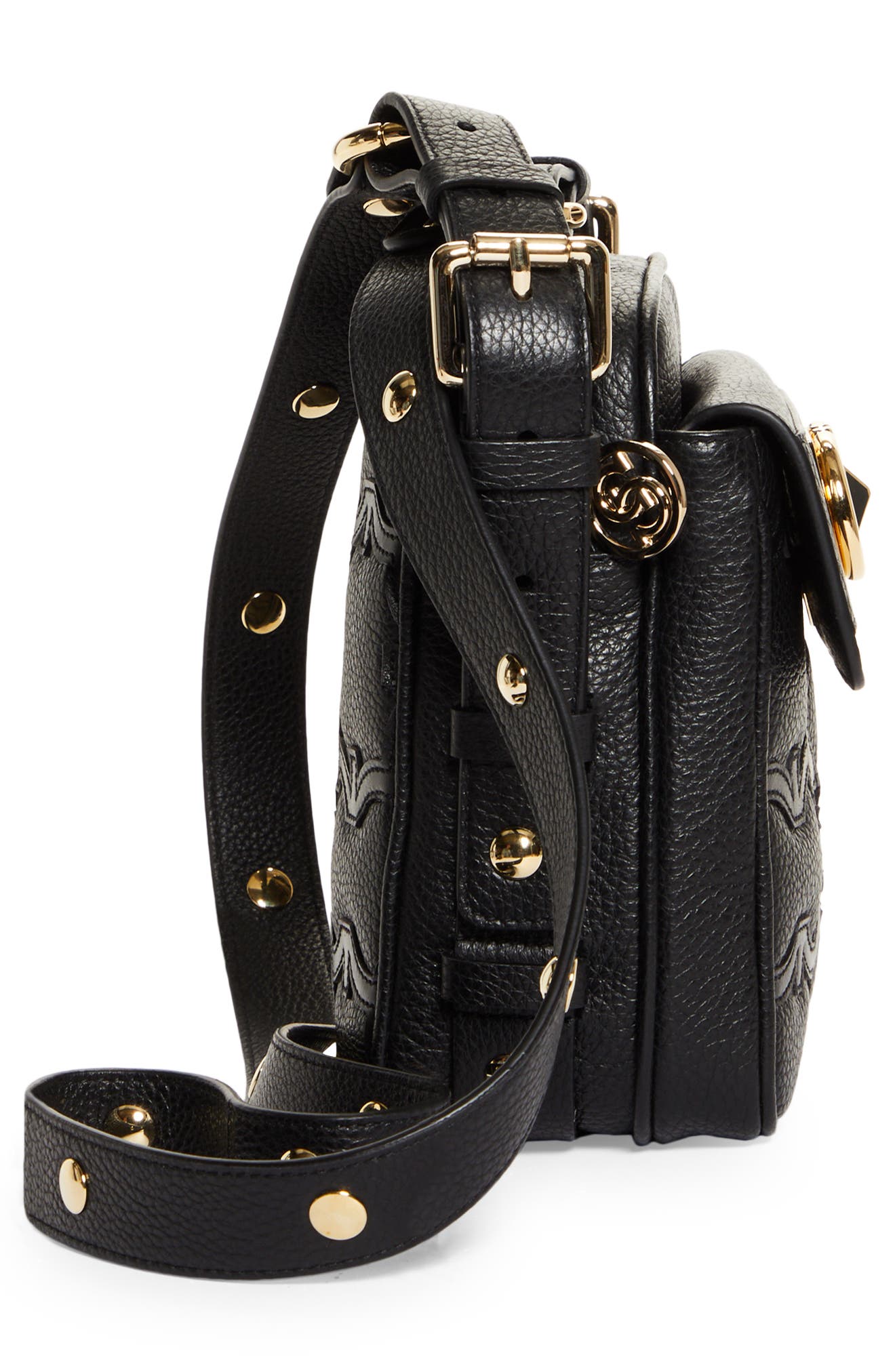 FERRAGAMO Salvatore Ferragamo Iconic Project Leather Camera Bag, Alternate, color, 