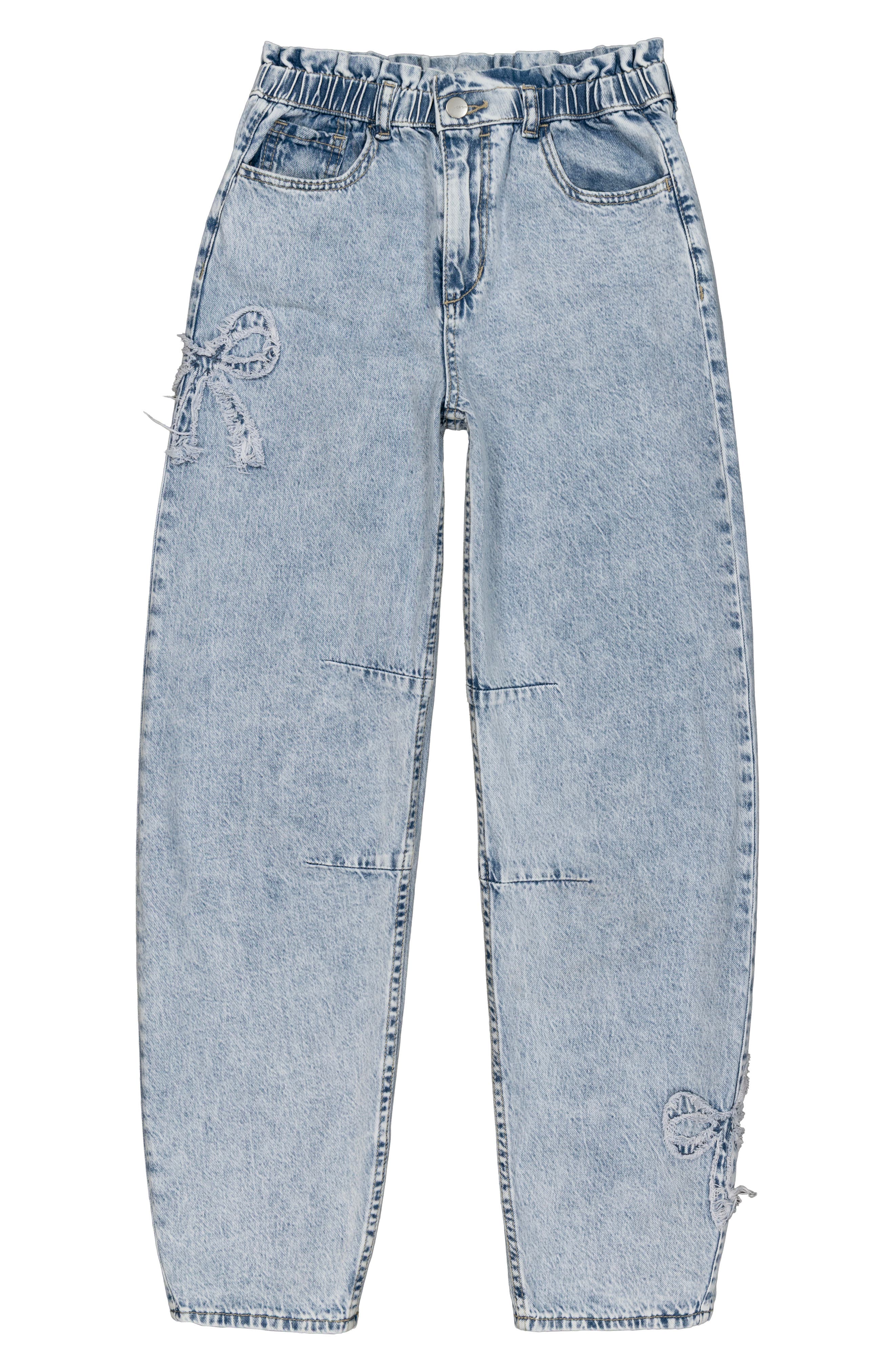 Kids' Raya Bow High Waist Balloon Jeans