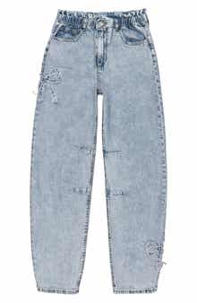 Kids' Raya Bow High Waist Balloon Jeans