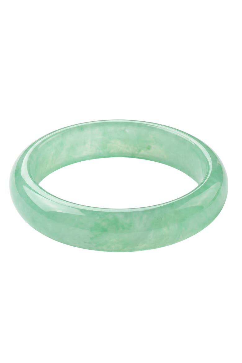 Silk Collection Agave Classic Cyan Jade Stone Bangle, Alternate, color, Cyan