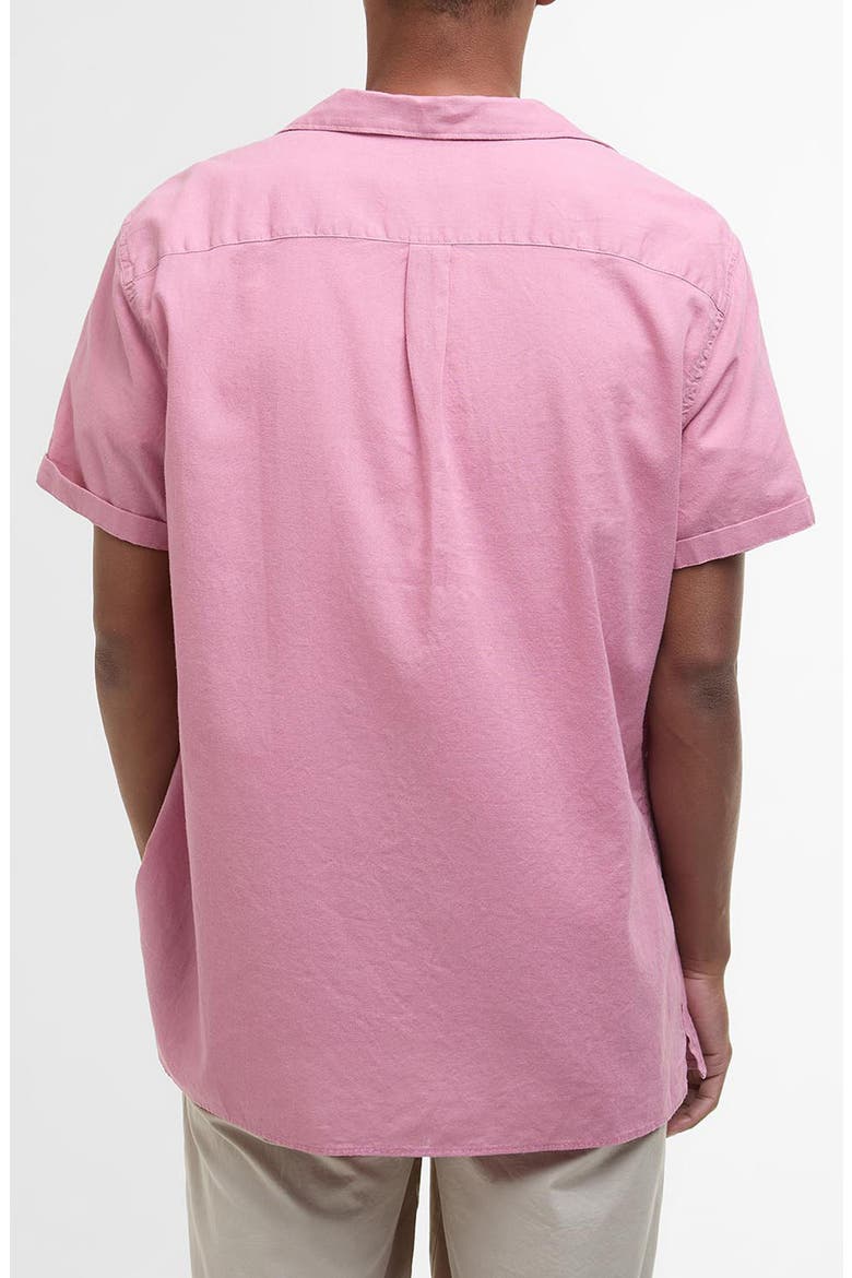 Nelson Garment Dye Cotton & Linen Camp Shirt, Alternate, color, TRUE PINK
