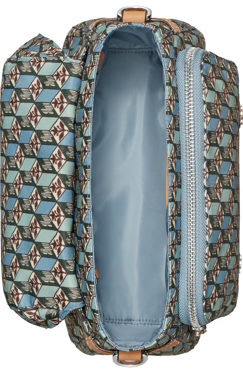 Tory Burch Virginia Printed Recycled Nylon Small Messenger Bag, Alternate, color,