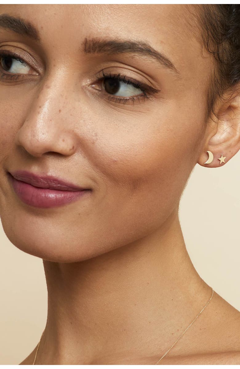 Oradina 14K Yellow Gold Night Sky Studs, Alternate, color, Yellow Gold